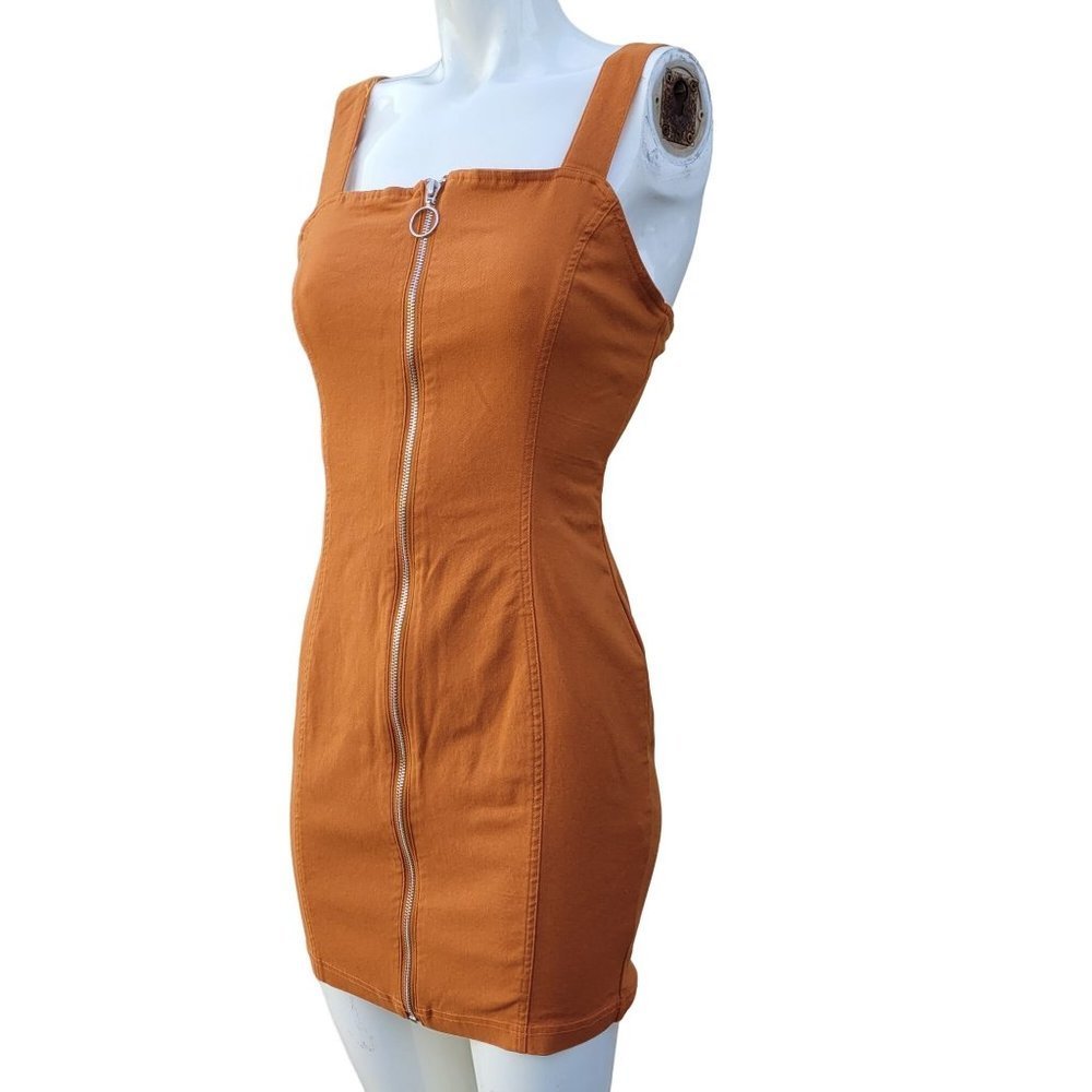 Iris Cognac Straps Dress Sz M